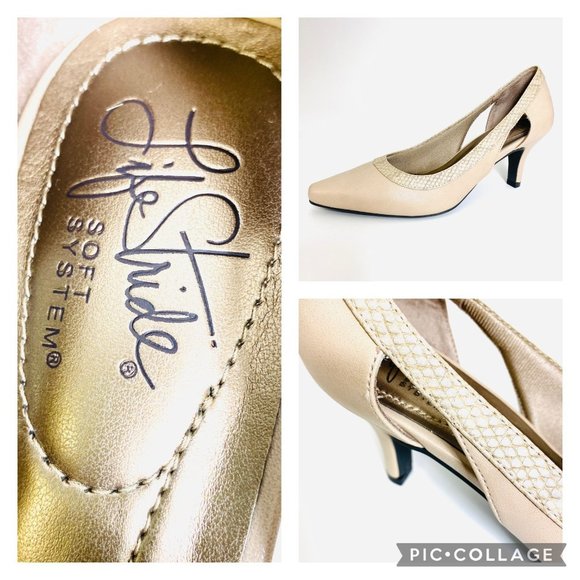 Life Stride Kimberly Taupe Heel Pump Comfort Support Flex Soft System NEW IN BOX - Picture 10 of 10